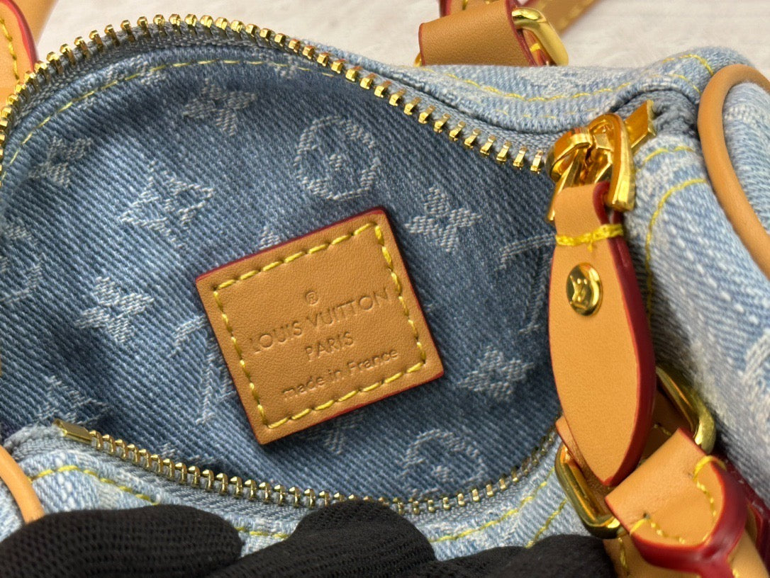 Louis Vuitton Nano Speedy Bag – Sky Blue Monogram Denim Crossbody (Brand New)